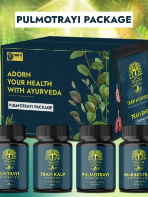 Pulmotrayi Package | It helps manage lung conditions like asthma, bronchitis, T.B., pneumonia, and other respiratory tract related problems.